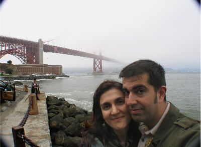 Nosotros con el Golden Gate a la espalda (agosto de 2008)